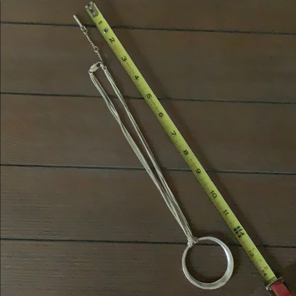 Kenneth Cole Silver Single Ring Statement Necklace - image 5